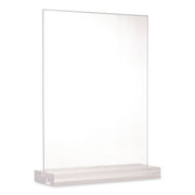 Acrylic Sign Holder With Dual Function Base, 8.5 X 11 Insert