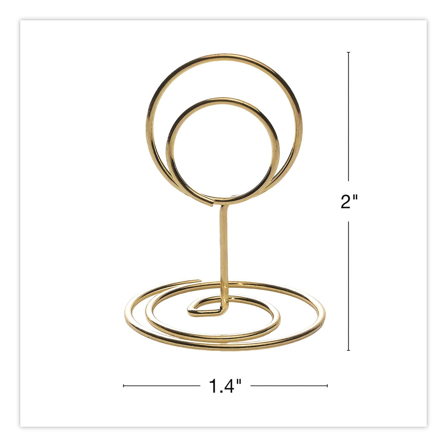 Decorative Wire Card Holders, Gold Frame, 20/Pack