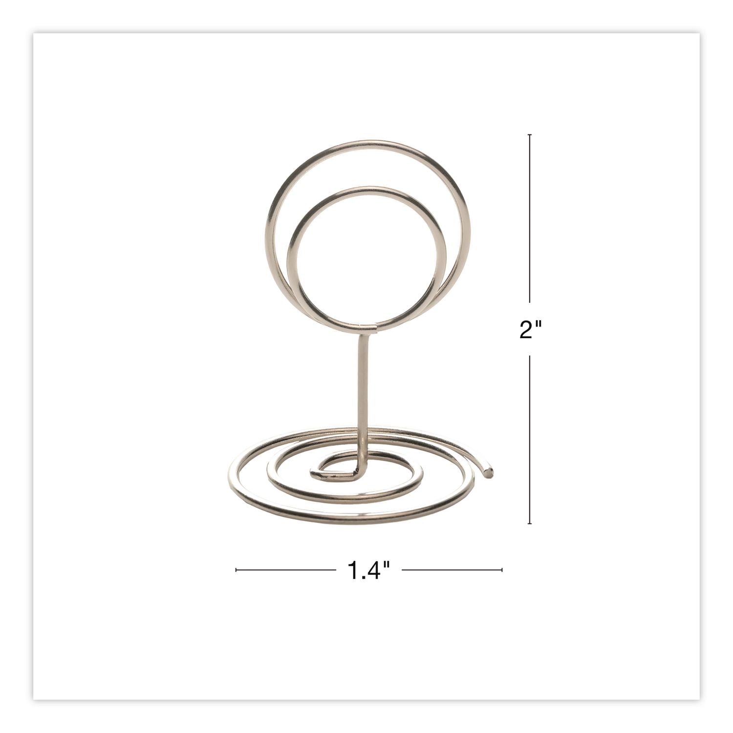 Decorative Wire Card Holders, Silver Frame, 20/Pack