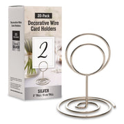 Decorative Wire Card Holders, Silver Frame, 20/Pack