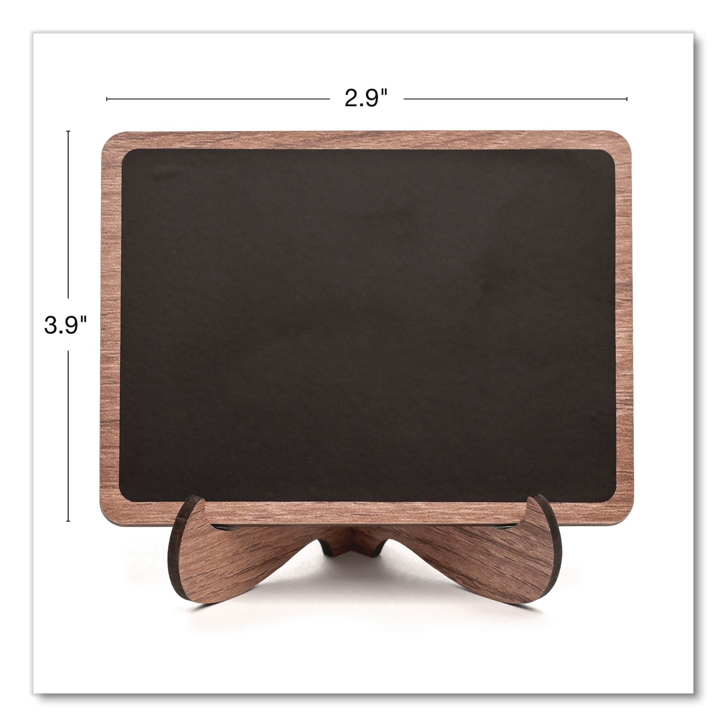 Mini Chalkboards, Black Surface, Brown Frame, 2.9 X 3.9, 10/Pack