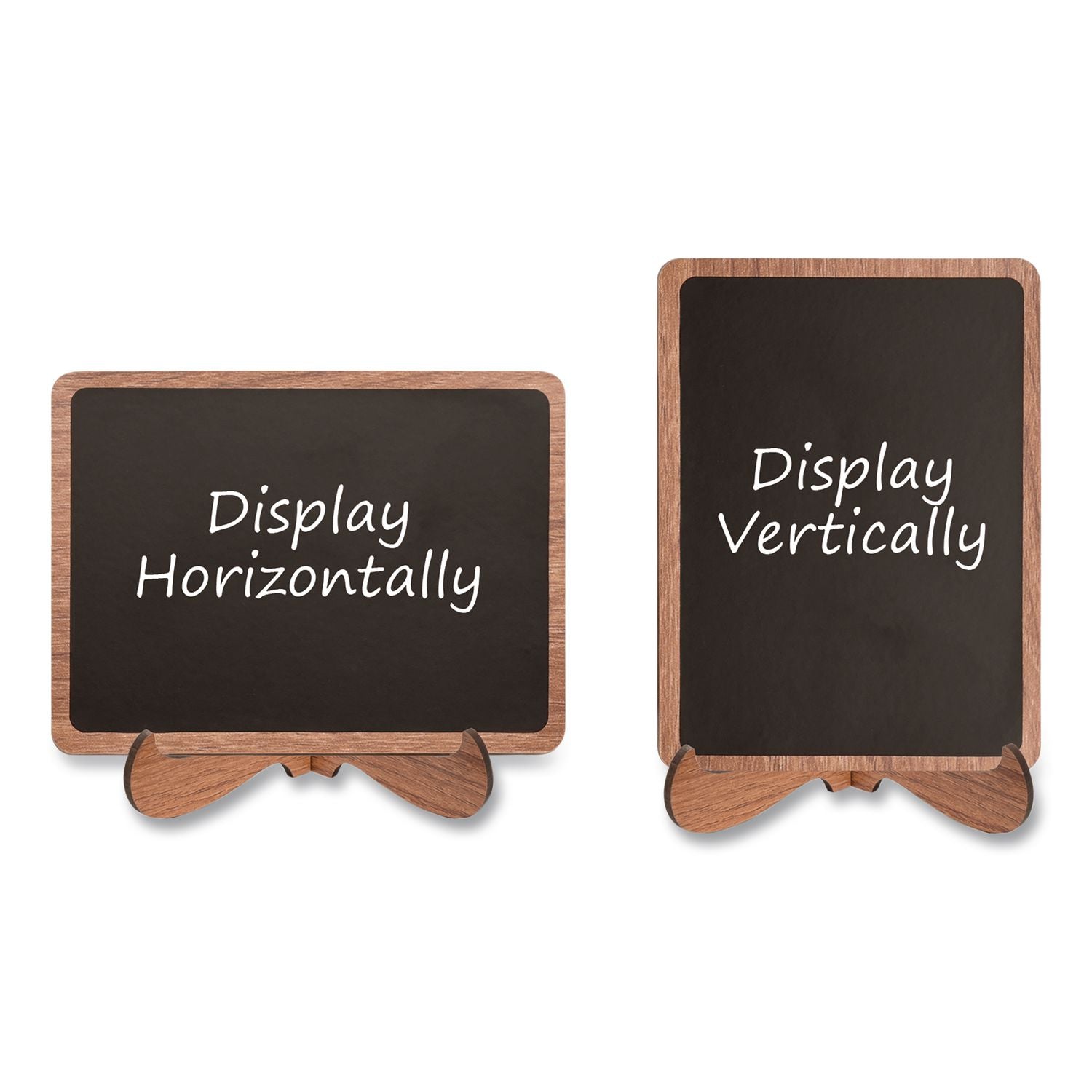 Mini Chalkboards, Black Surface, Brown Frame, 2.9 X 3.9, 10/Pack