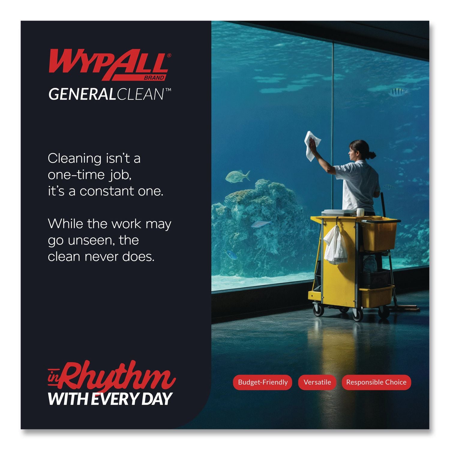 Generalclean X50 Cleaning Cloths, 12 X 12.5, White, 84/Pack, 12 Packs/Carton