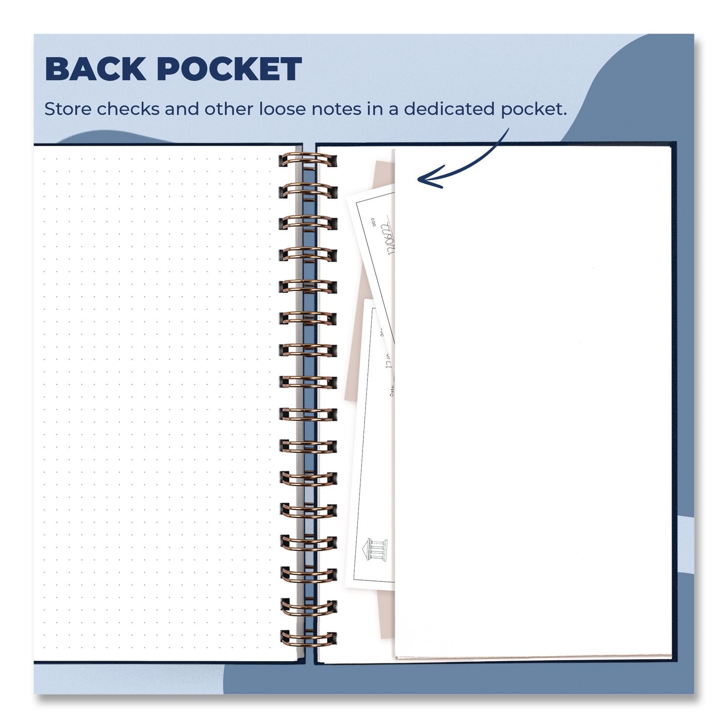Check Register Book, 8 Columns, Dark Blue Cover, 135 Sheets/Book