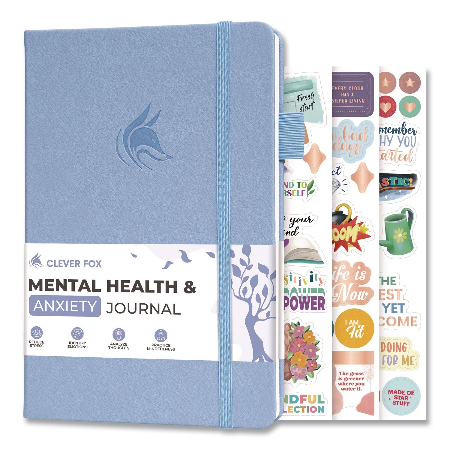 Mental Health And Anxiety CBT Journal, Periwinkle Cover, 8.3 X 5.8 Sheets