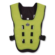 Chill-Its 6684 Dry Evaporative Cooling Vest - Elastic Waist, Polyester/Polyurethane, Small/Medium, Lime