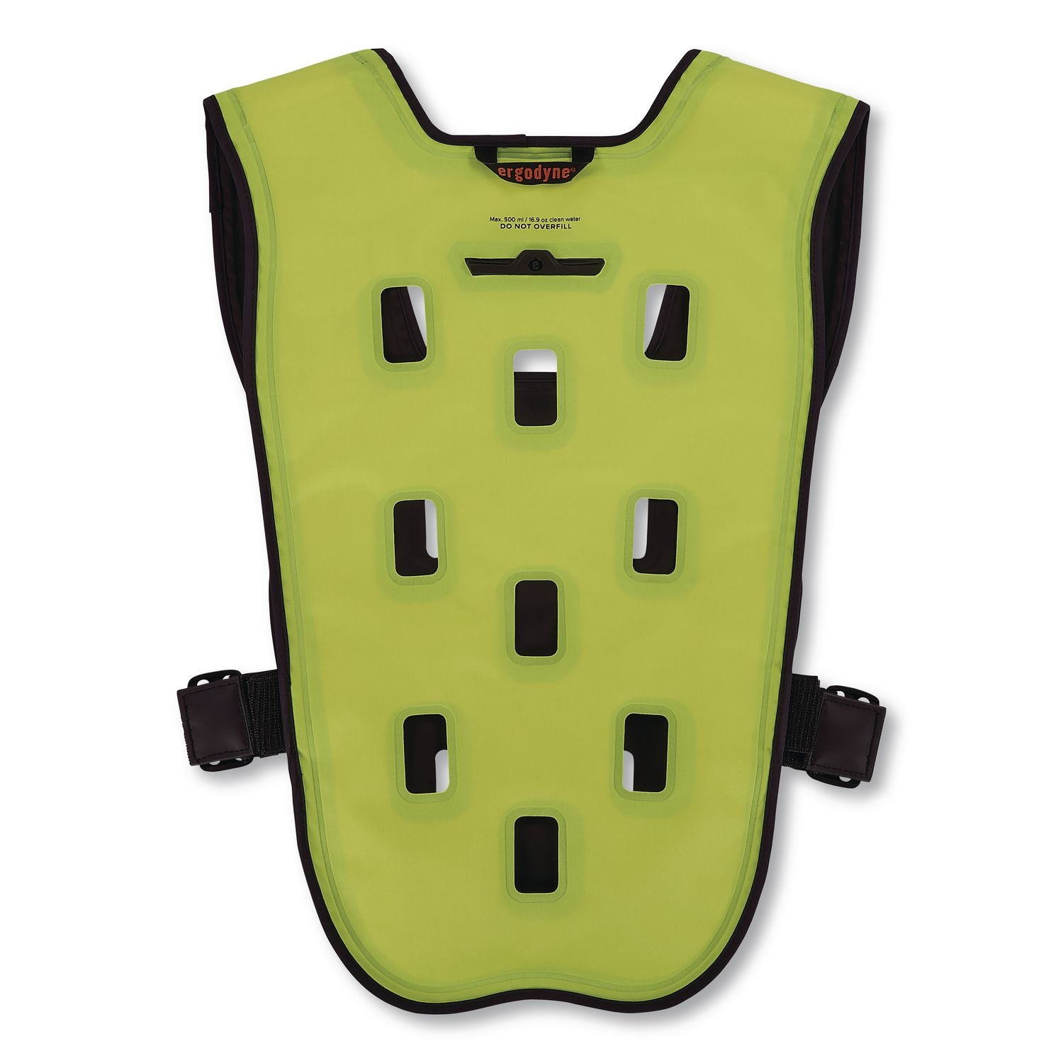 Chill-Its 6684 Dry Evaporative Cooling Vest - Elastic Waist, Polyester/Polyurethane, Large/X-Large, Lime