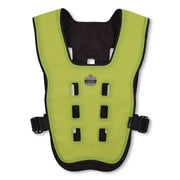 Chill-Its 6684 Dry Evaporative Cooling Vest - Elastic Waist, Polyester/Polyurethane, Large/X-Large, Lime