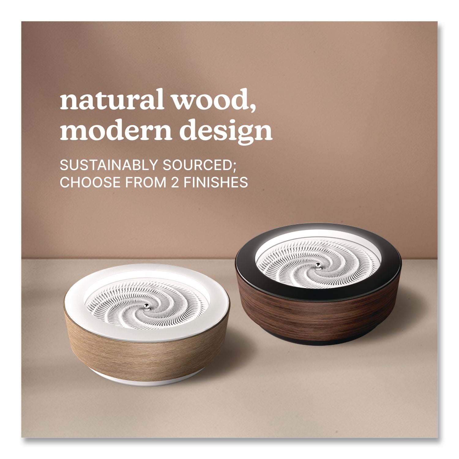 Drift Premium Wood Sand Table, 10" Diameter X 3.42"H, Walnut