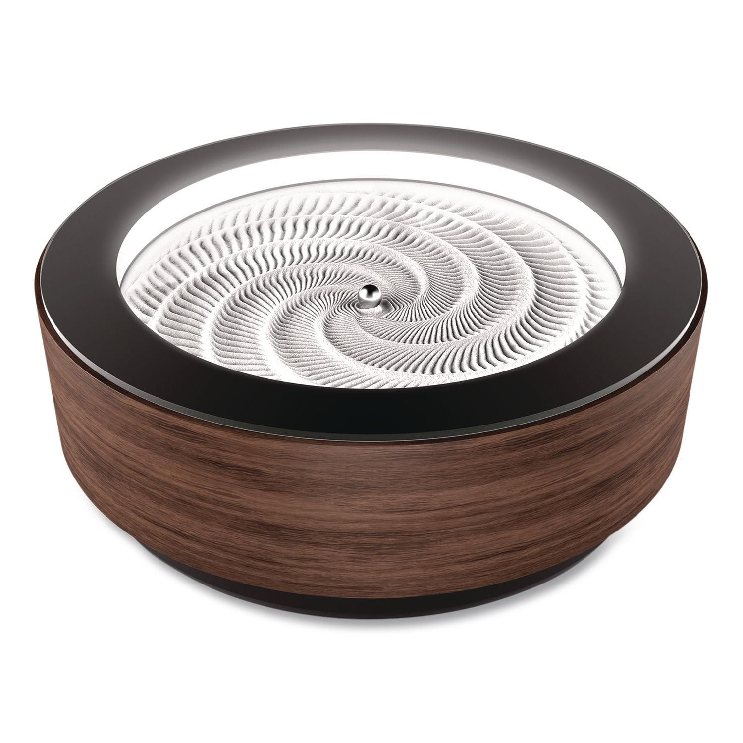 Drift Premium Wood Sand Table, 10" Diameter X 3.42"H, Walnut
