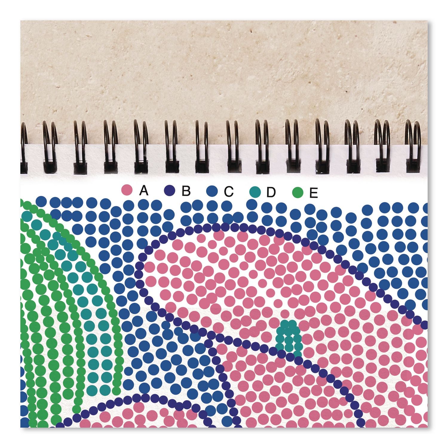 Flowart Dot-By-Letter Coloring Book, Botanic, With 4 Double-Sided Markers, All Ages, 20 Sheets