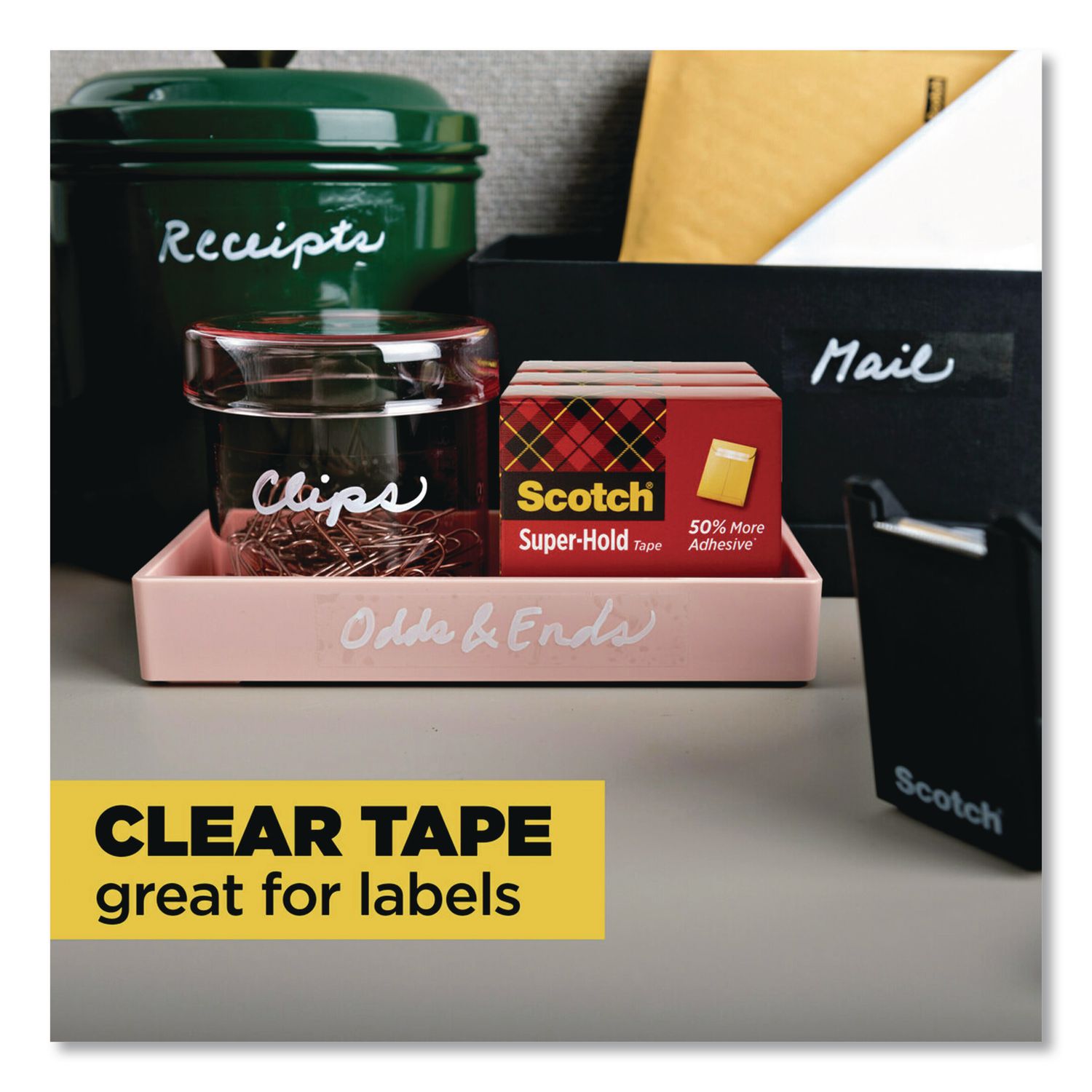 Super-Hold Tape Refill, 1" Core, 0.75" X 22.22 Yds, Clear, 10/Pack