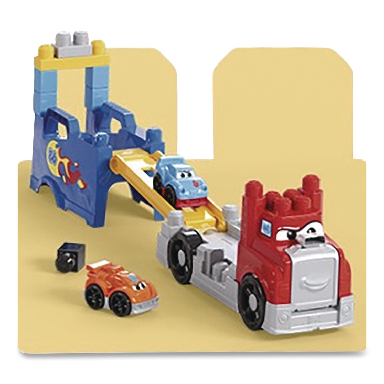 MEGA BLOKS Build And Race Rig, Ages 1 And Up, 19 Pieces