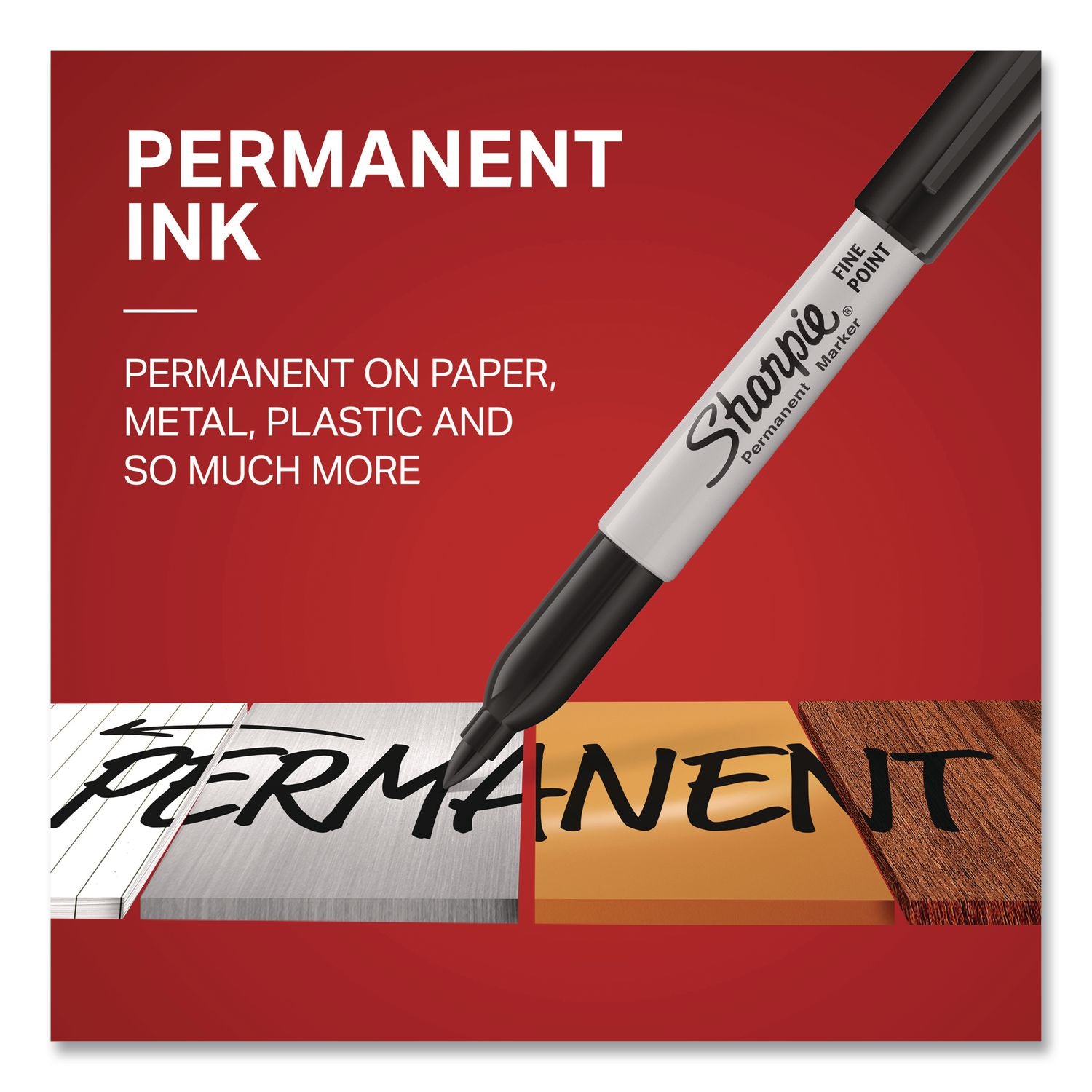 Fine Tip Permanent Marker, Bullet Tip, Black