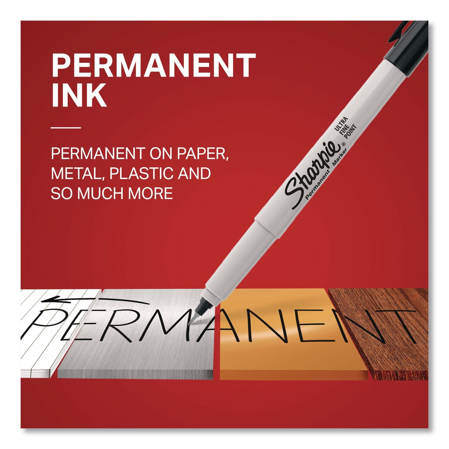 Ultra Fine Tip Permanent Marker, Ultra-Fine Needle Tip, Black