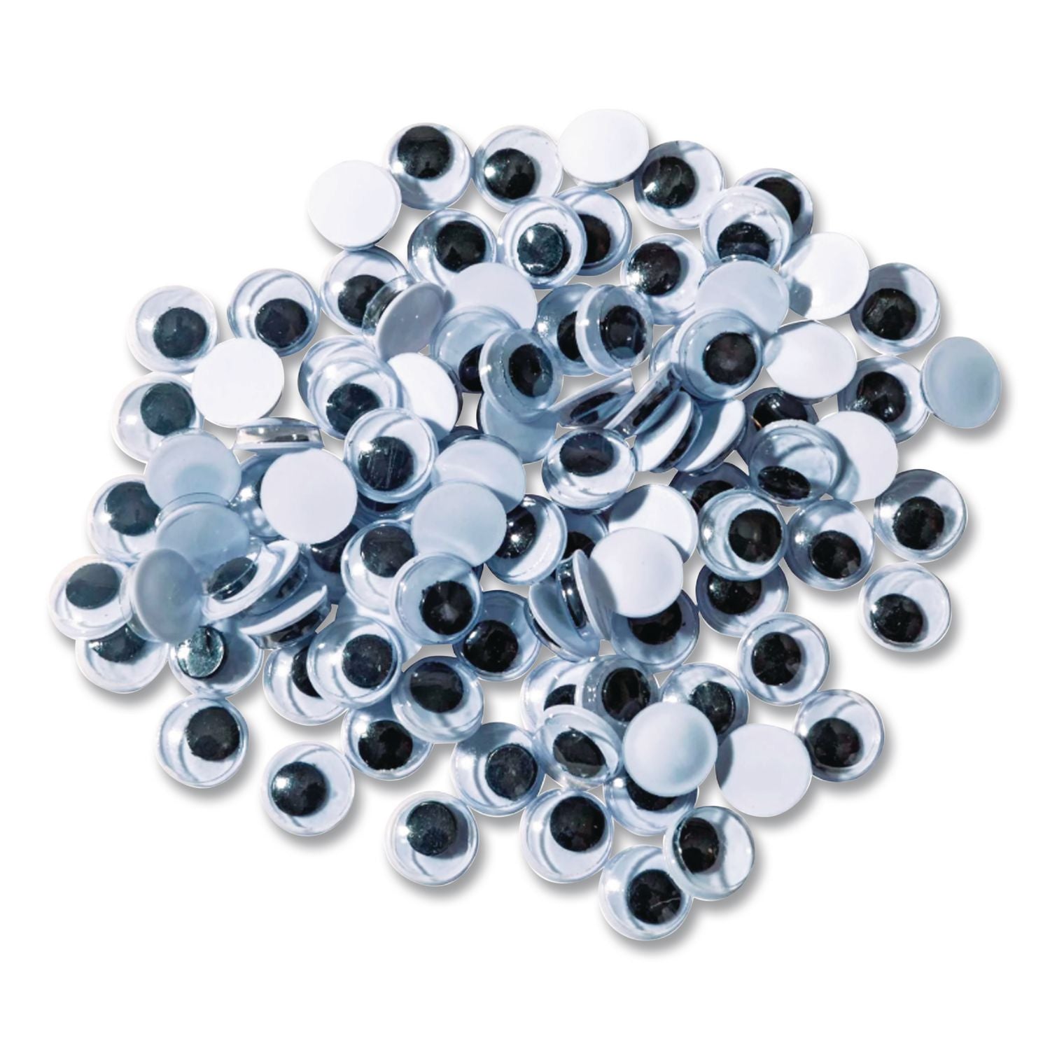 Wiggle Eyes, 0.39", Black, 50/Pack