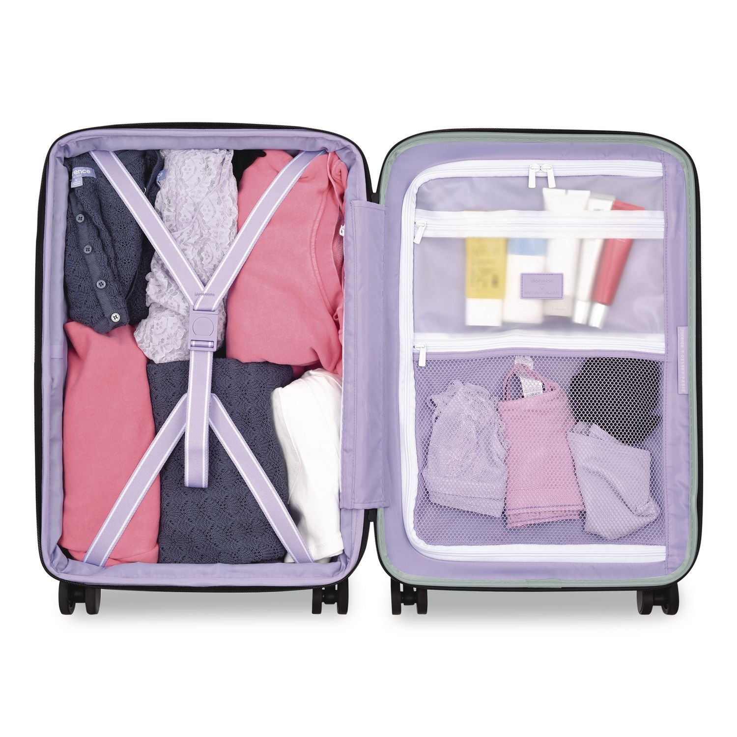Florence By Mills X DELSEY PARIS Spin Me Away 20" Hardside Carry-On Suitcase, 14.75 X 9.75 X 22.75, Sage Green