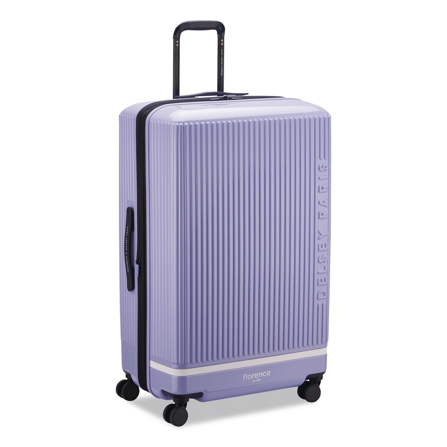 Florence By Mills X DELSEY PARIS Spin Me Away 29" Hardside Suitcase, 19.5 X 12.5 X 31.25, Lavender