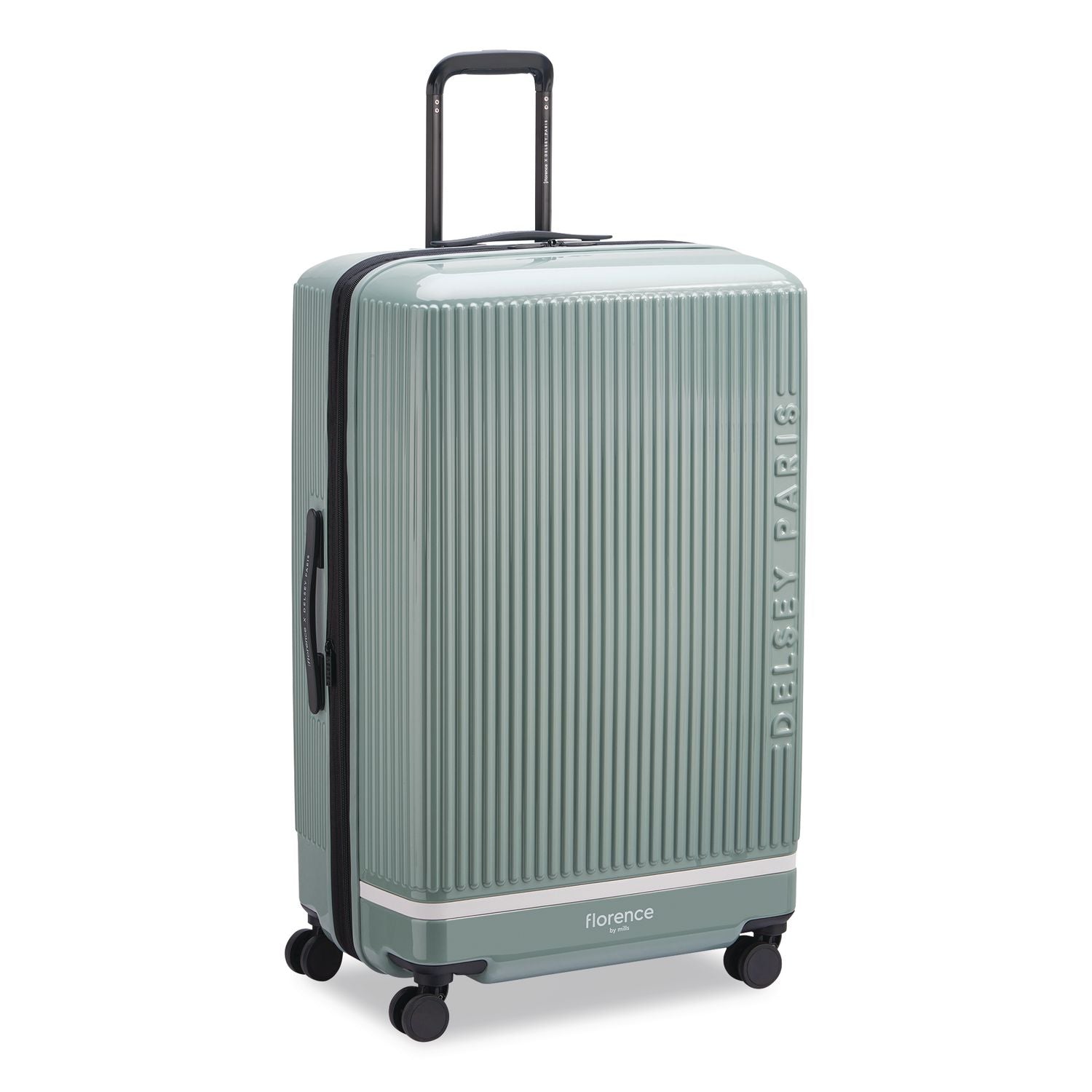 Florence By Mills X DELSEY PARIS Spin Me Away 29" Hardside Suitcase, 19.5 X 12.5 X 31.25, Sage Green