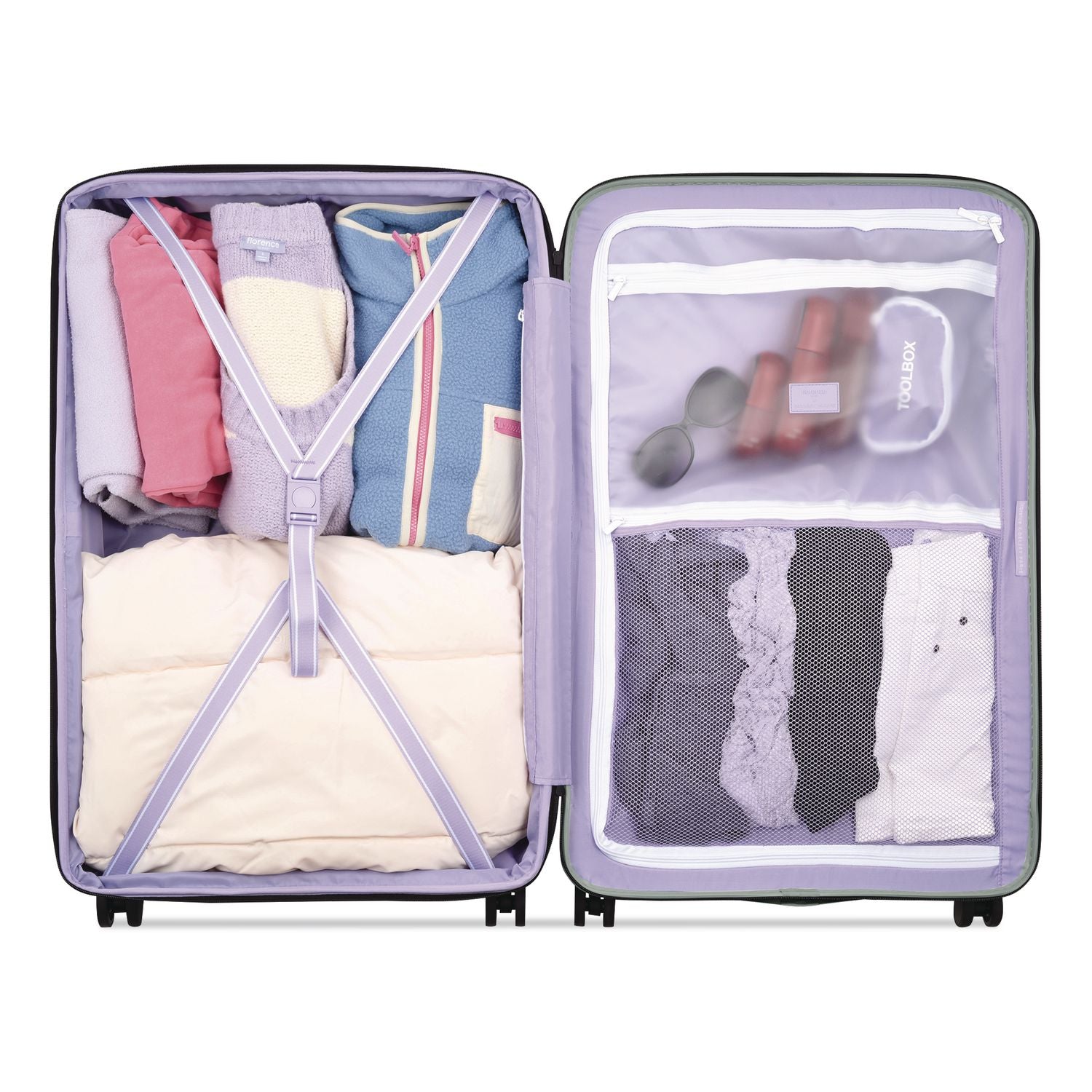 Florence By Mills X DELSEY PARIS Spin Me Away 29" Hardside Suitcase, 19.5 X 12.5 X 31.25, Sage Green