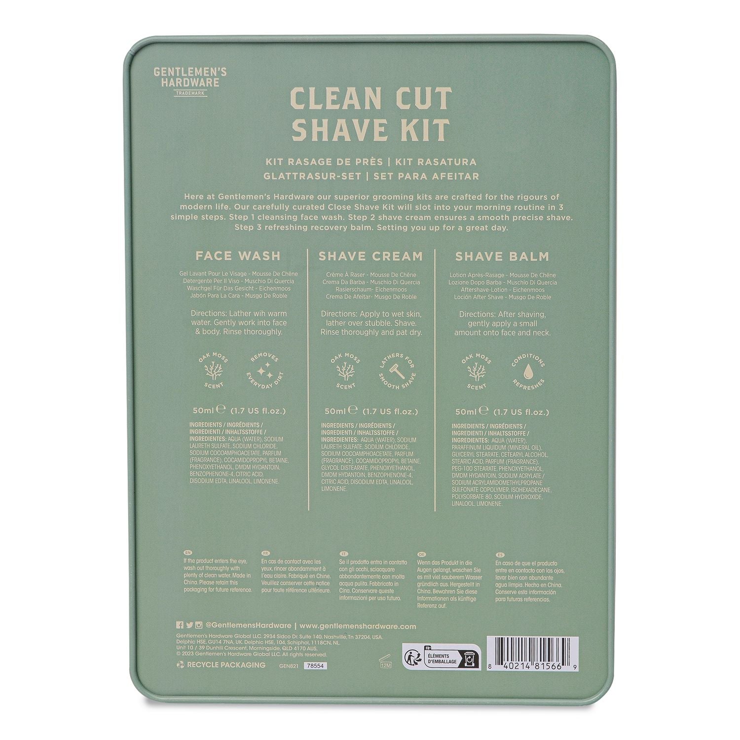 Gentlemen'S Hardware Clean Cut Shave Kit