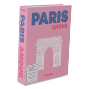 Magnetic Storage Book Box, Paris, 7.5 X 1.75 X 9.75, Pink