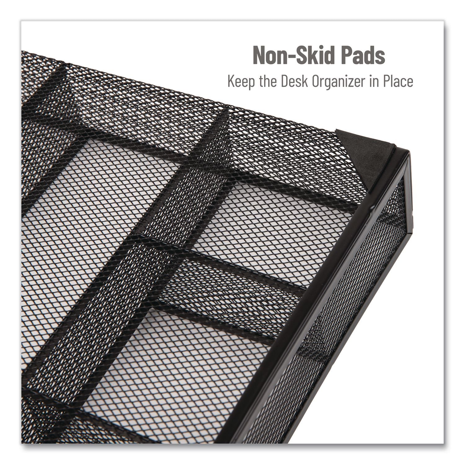 6-Compartment Metal Drawer Organizer, 12 X 15 X 2.25, Black, 2/Pack