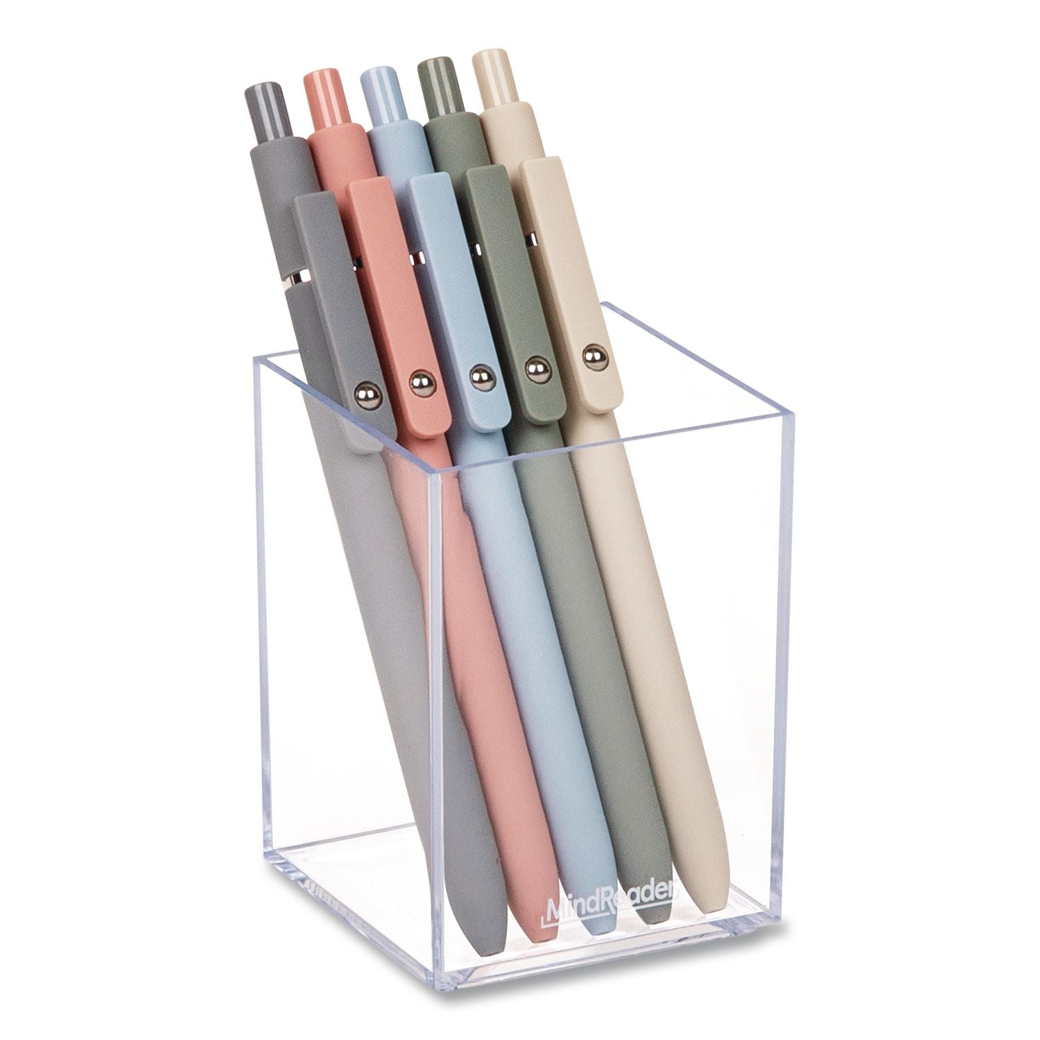 Plastic Pen Cup Holder, 2.5" X 2.5" X 4", Clear