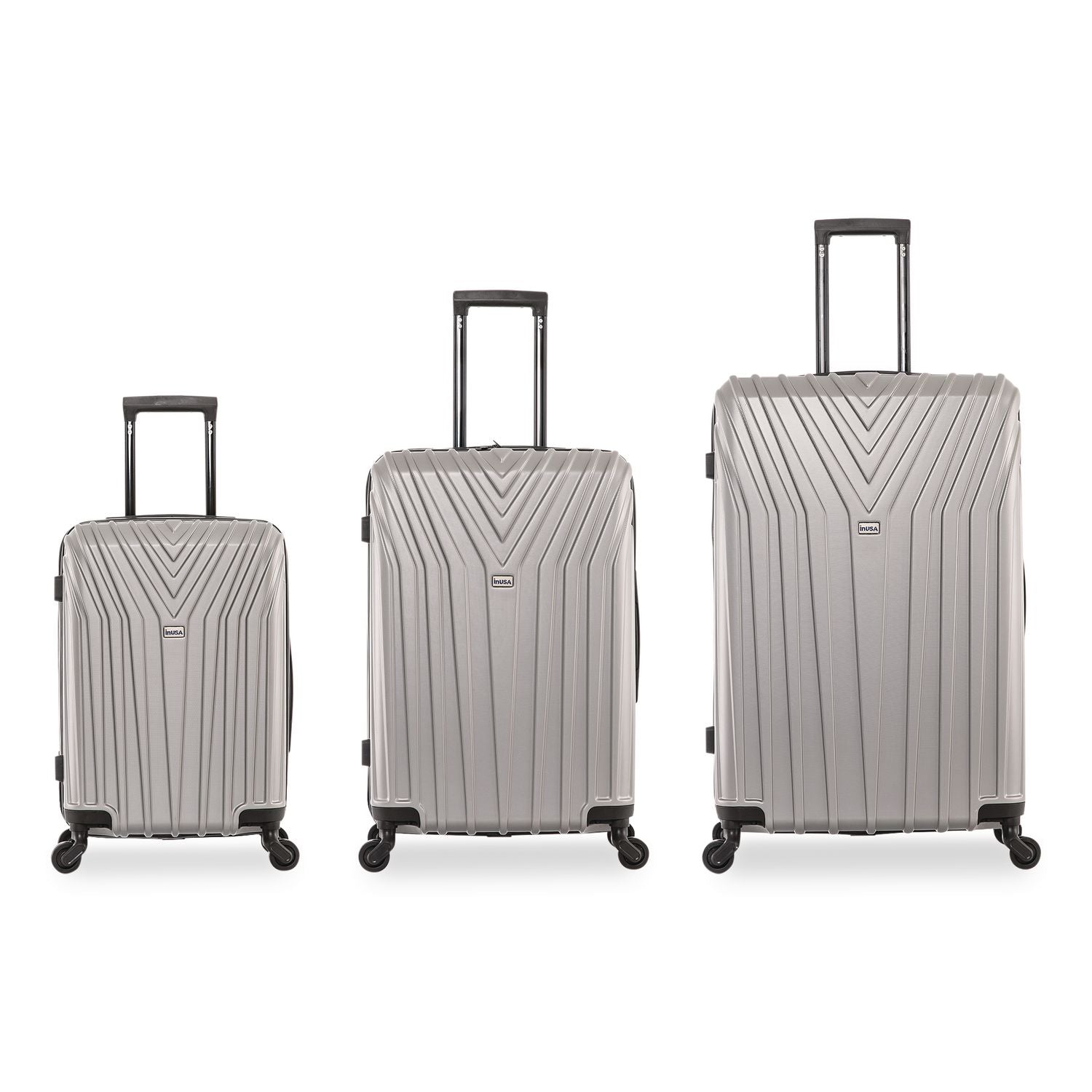 Vasty Three-Piece Hardside Spinner Luggage Set, Gray