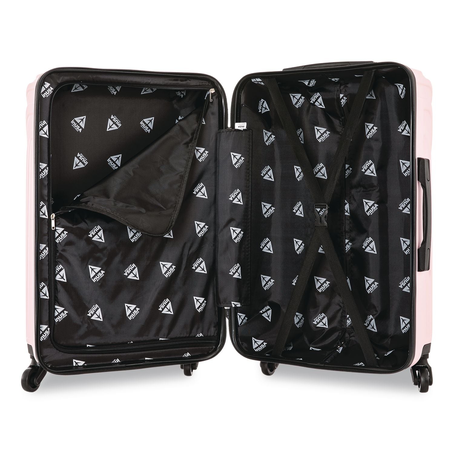 Vasty Three-Piece Hardside Spinner Luggage Set, Pink