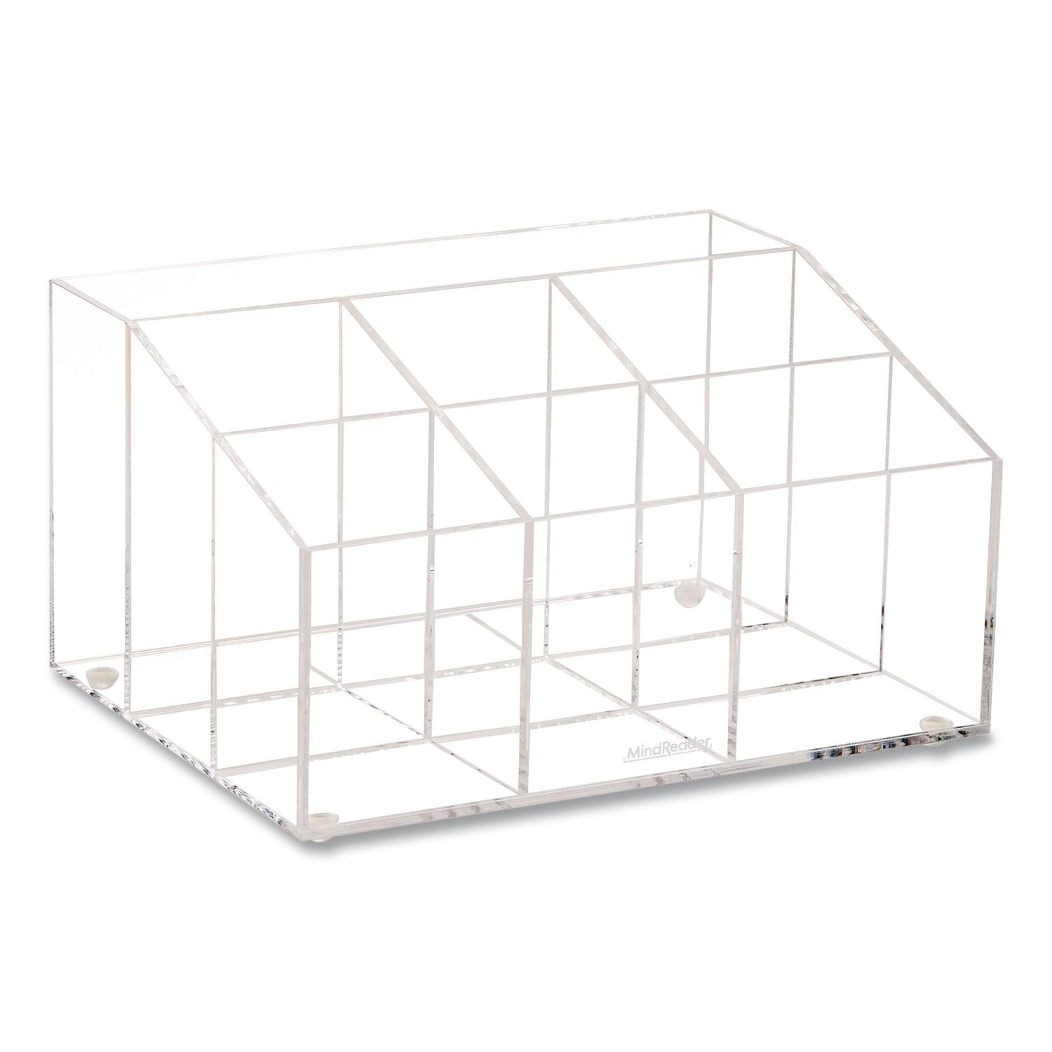 7-Compartment Desk Tray, 8.5 X 6.5 X 4.75, Clear, Acrylic