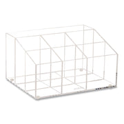 7-Compartment Desk Tray, 8.5 X 6.5 X 4.75, Clear, Acrylic