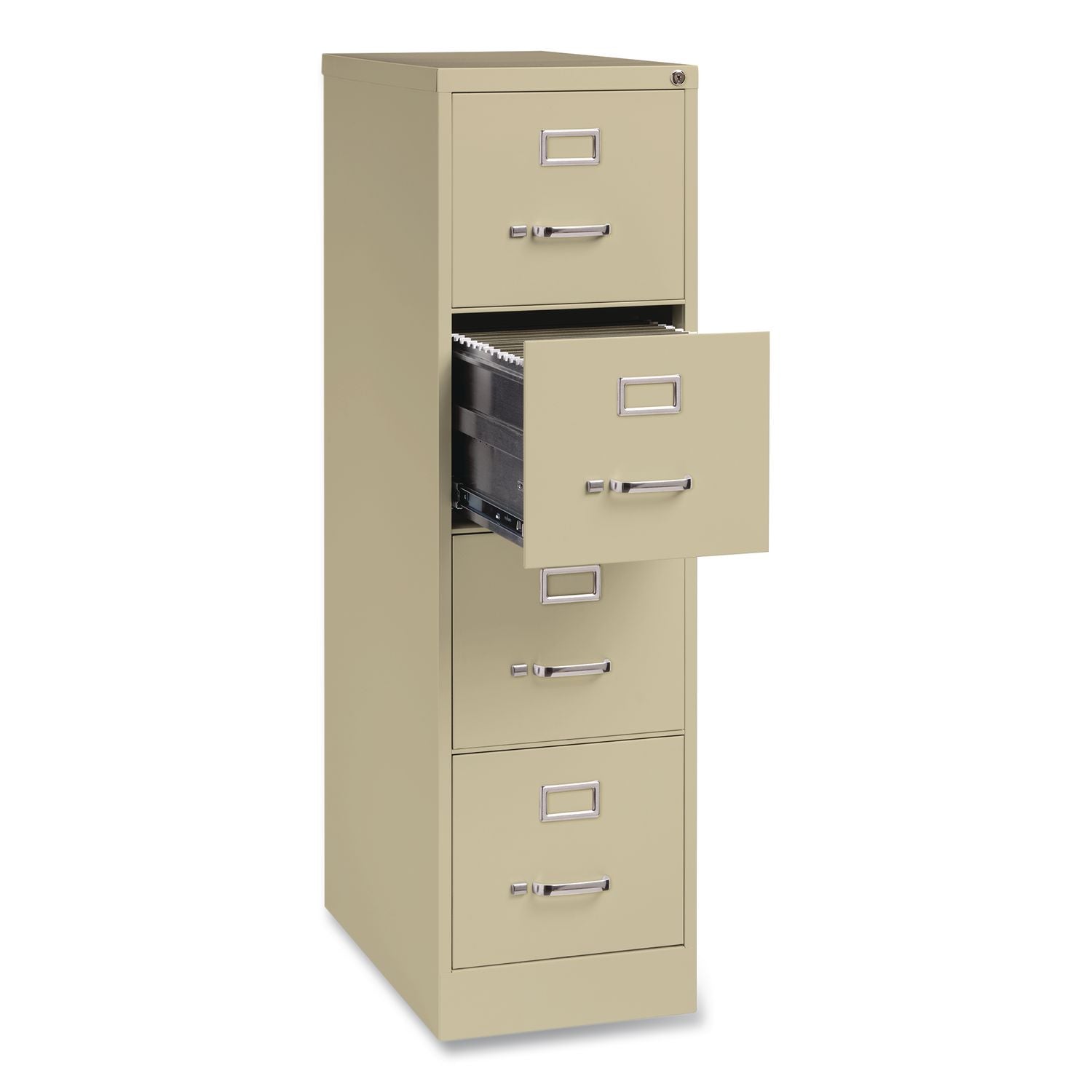 Commercial Vertical Letter File Cabinet, 4 Letter-Size File Drawers, 15 X 25 X 52, Putty