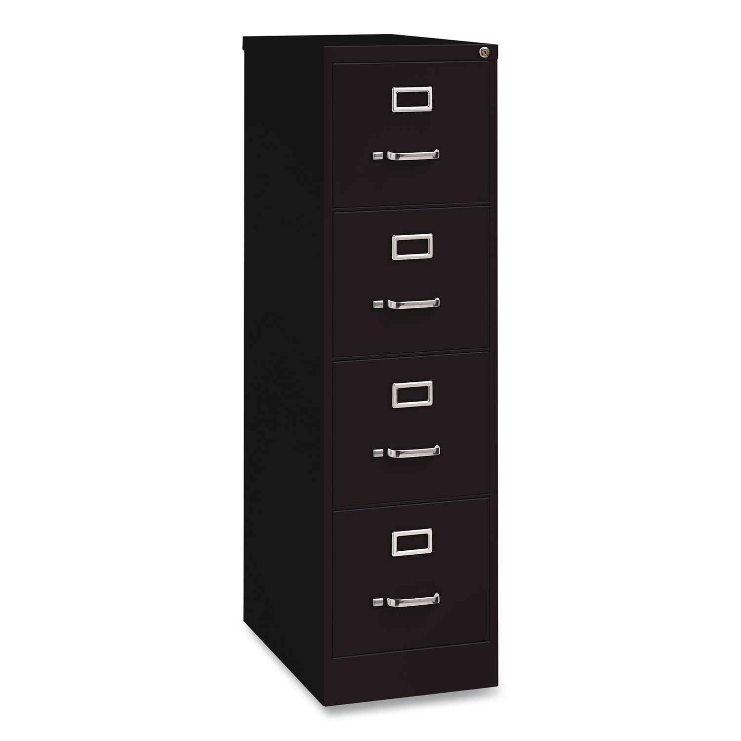 Commercial Vertical Letter File Cabinet, 4 Letter-Size File Drawers, 15 X 25 X 52, Black