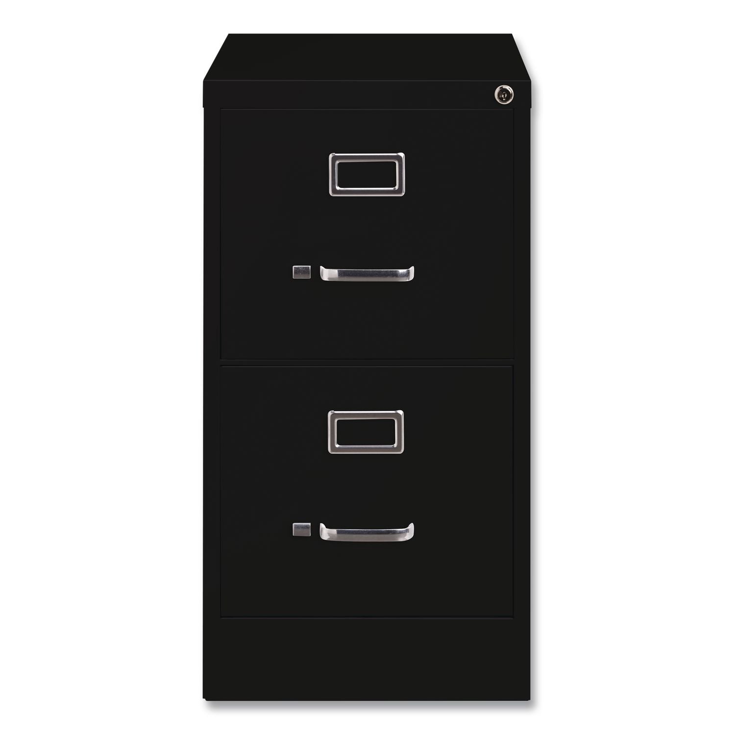 Commercial Vertical Letter File Cabinet, 2 Letter-Size File Drawers, 15 X 22 X 28.37, Black