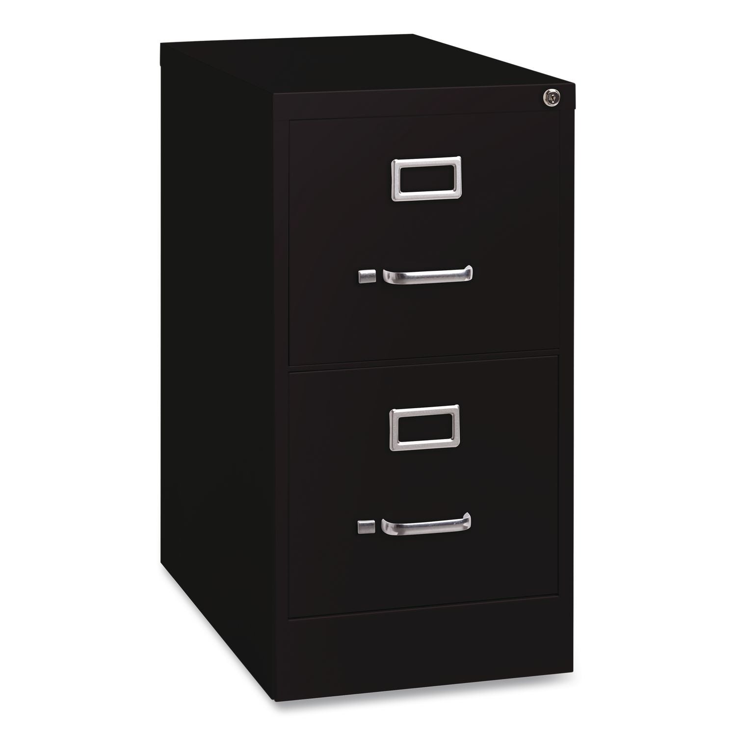 Commercial Vertical Letter File Cabinet, 2 Letter-Size File Drawers, 15 X 22 X 28.37, Black