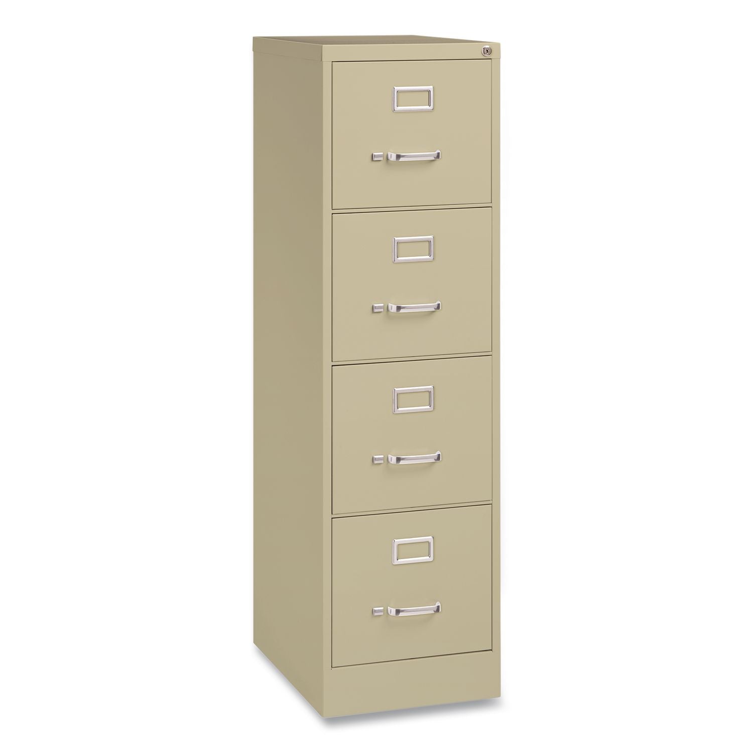 Commercial Vertical Letter File Cabinet, 4 Letter-Size File Drawers, 15 X 22 X 52, Putty