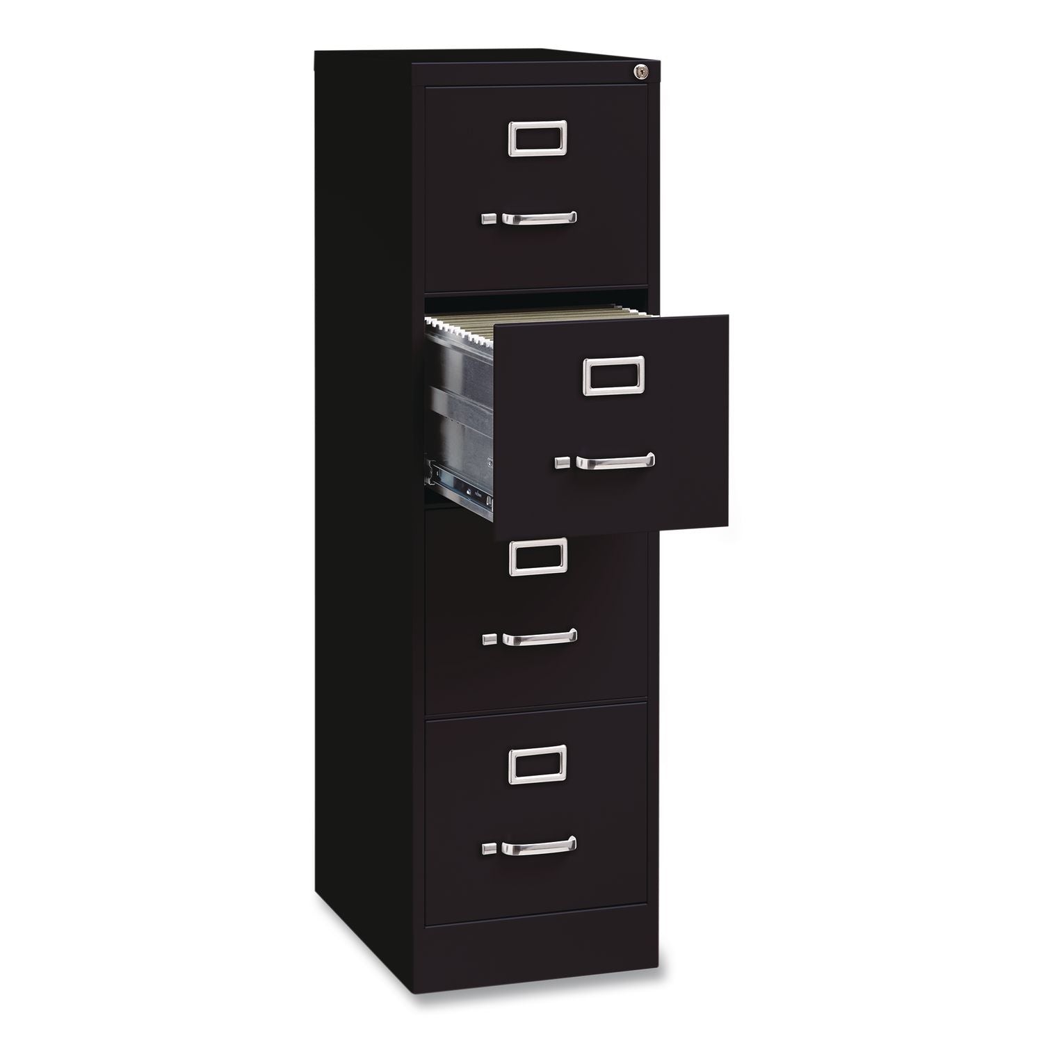 Commercial Vertical Letter File Cabinet, 4 Letter-Size File Drawers, 15 X 22 X 52, Black