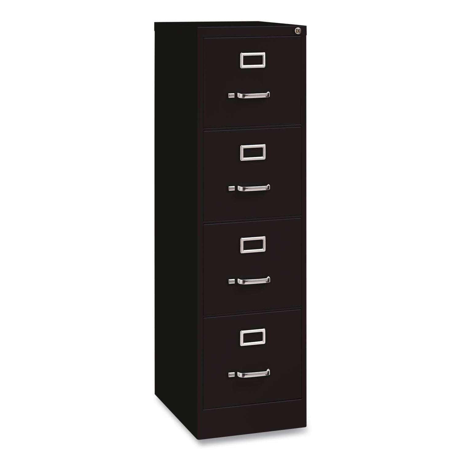 Commercial Vertical Letter File Cabinet, 4 Letter-Size File Drawers, 15 X 22 X 52, Black