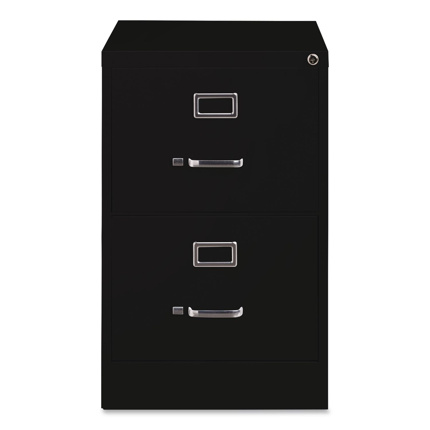 Commercial Vertical Legal File Cabinet, 2 Legal Size File Drawers, 18 X 26.5 X 28.37, Black