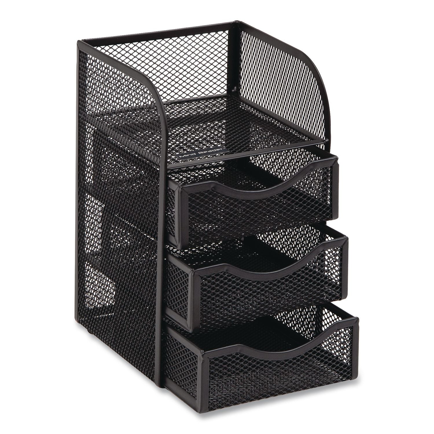 4-Compartment Metal Desk Organizer, 4.75 X 5 X 8, Black