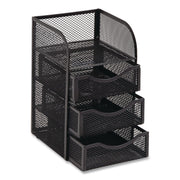 4-Compartment Metal Desk Organizer, 4.75 X 5 X 8, Black