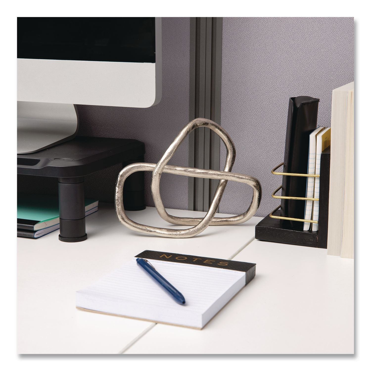 Geometric Infinity Sculpture, 3 X 8 X 6.25, Gold
