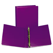 Samsill Earth's Choice Plant-based View Binders, 1" Capacity, 3 Round Rings, Letter Size, 200 Sheet Capacity, 2 Internal Pockets, Purple, 2 Pack