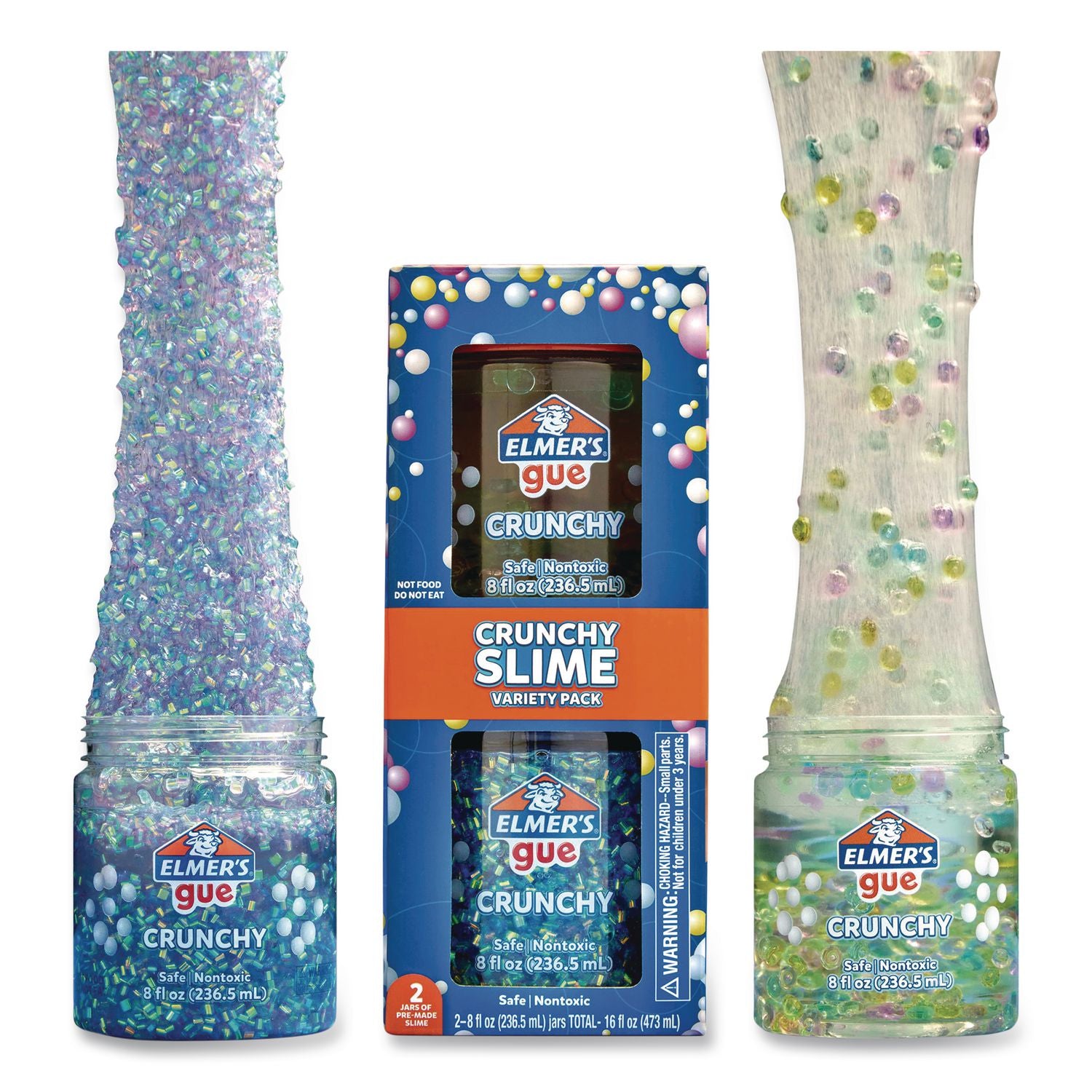 Gue Premade Crunchy Slime, Assorted Colors, 2/Pack