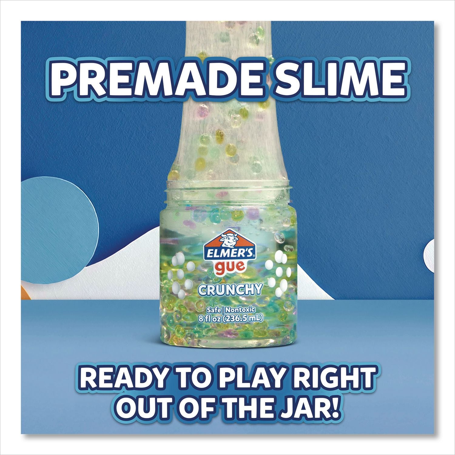 Gue Premade Crunchy Slime, Assorted Colors, 2/Pack