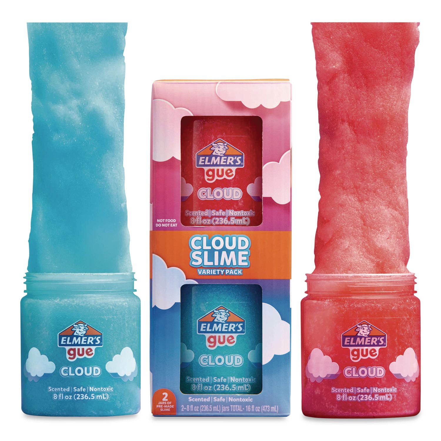 Gue Premade Cloud Slime, Blue/Pink, 2/Pack