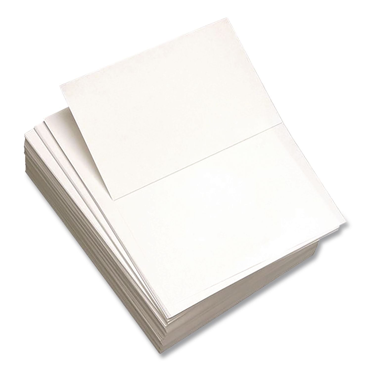Custom Cut Copy Paper, 92 Bright, Micro-Perforated 5.5" From Top, 20 Lb Weight, 8.5 X 11, White, 500 Sheets/Ream