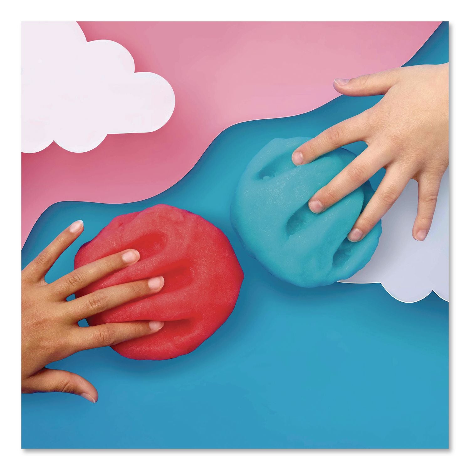 Gue Premade Cloud Slime, Blue/Pink, 2/Pack