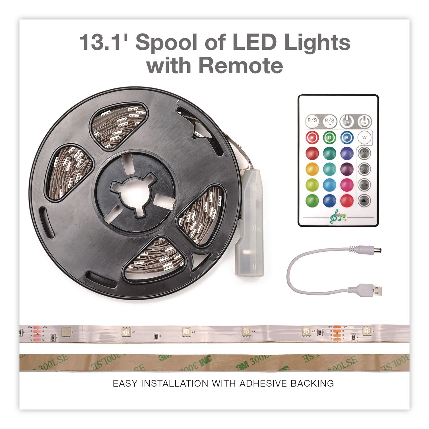 LED TV Backlight For 32" To 65" Televisions, 13.1 Ft String, 16 Colors